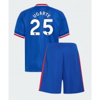 Stroje piłkarskie Manchester United Manuel Ugarte #25 Koszulka Wyjazdowej dla dzieci 2026-27 Krótki Rękaw (+ szorty)